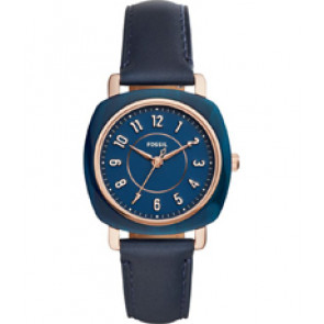 Watch strap Fossil ES4280 Leather Blue 18mm