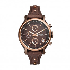 Watch strap Fossil ES4286 Leather Brown 18mm
