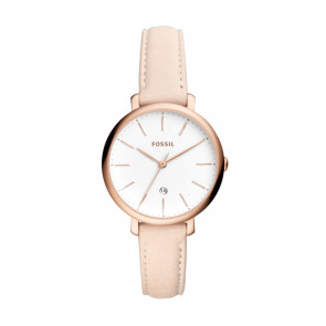Watch strap Fossil ES4369 Leather Beige 14mm