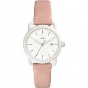 Watch strap Fossil ES4400 Leather Pink 16mm