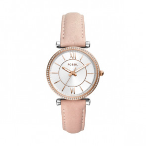 Watch strap Fossil ES4484 Leather Beige 16mm