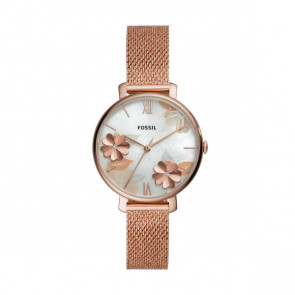 Watch strap Fossil ES4534 Milanese Rosé 14mm