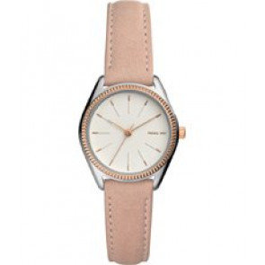 Watch strap Fossil ES4574 Leather Beige 14mm