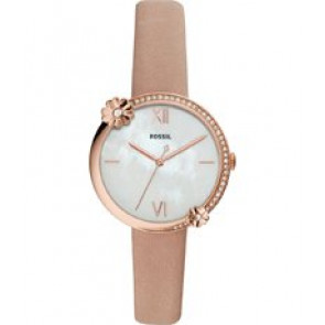 Watch strap Fossil ES4600 Leather Beige 14mm