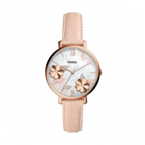 Watch strap Fossil ES4671 Leather Beige 14mm