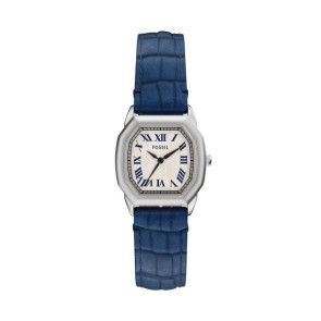 Watch strap Fossil ES5425 Leather Blue 16mm