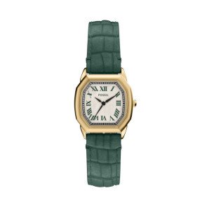 Watch strap Fossil ES5427 Leather Green 16mm