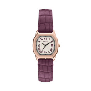 Watch strap Fossil ES5428 Leather Purple 16mm
