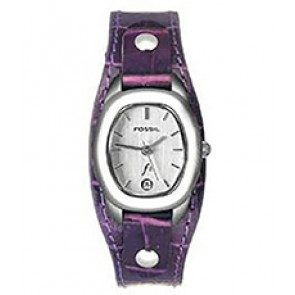 Watch strap Fossil ES9933 Leather Purple 10mm