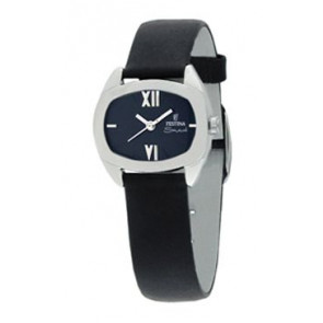 Watch strap Festina F16013-6 Leather Black 16mm