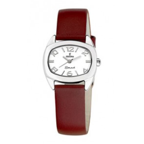 Watch strap Festina F16013-7 Leather Bordeaux 16mm