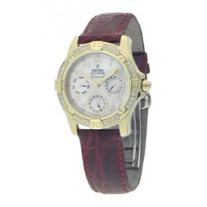 Watch strap Festina F16023-2 Leather Red 18mm