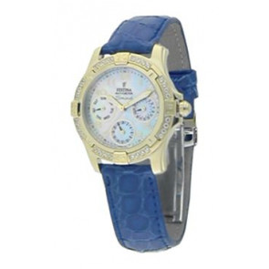 Watch strap Festina F16023-3 / F16023-4 Leather Blue 18mm