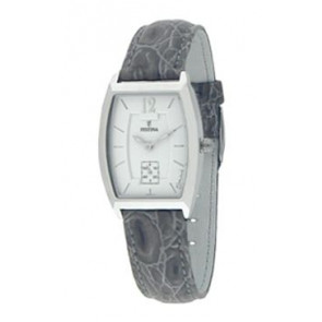 Watch strap Festina F16025-1 Leather Grey 16mm