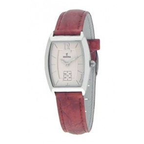 Watch strap Festina F16025-3 Leather Red 16mm
