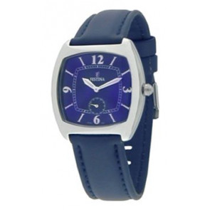 Watch strap Festina F16041-6 Leather Blue 22mm