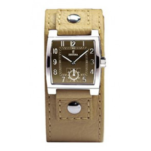 Watch strap Festina F16068-C Leather Beige 18mm