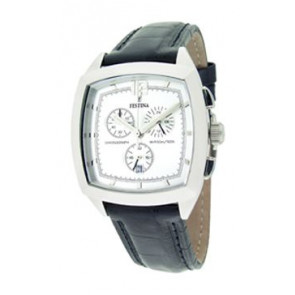 Watch strap Festina F16071-1 Leather Black 21mm