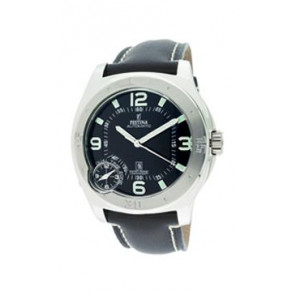 Watch strap Festina F16078-3 Leather Black 24mm