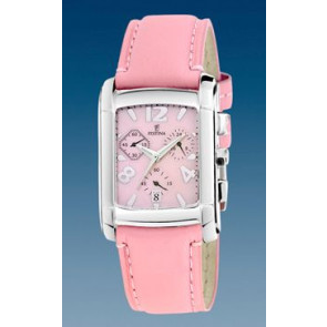 Watch strap Festina F16101-9 Leather Pink 22mm