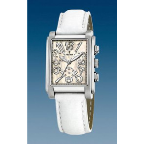 Watch strap Festina F16118-C Leather White