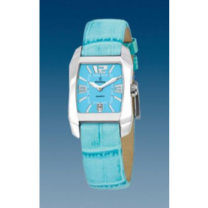 Watch strap Festina F16137-6 Leather Light blue 16mm