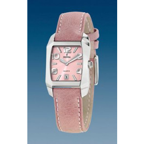 Watch strap Festina F16137-B Leather Pink 16mm