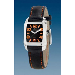 Watch strap Festina F16137-D Leather Black 16mm