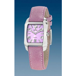 Watch strap Festina F16137-E Leather Purple 16mm