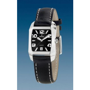 Watch strap Festina F16137-F / F16137-G / F16137-H Leather Black 16mm