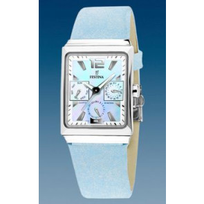 Watch strap Festina F16139-2 Leather Light blue 20mm