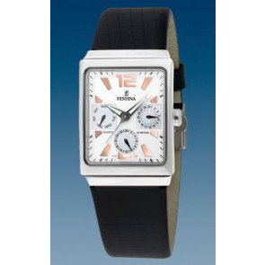 Watch strap Festina F16139-A Leather Black 23mm
