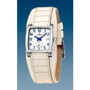 Watch strap Festina F16181-1 Leather Beige 17mm