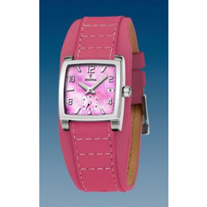 Watch strap Festina F16181-5 Leather Pink 17mm