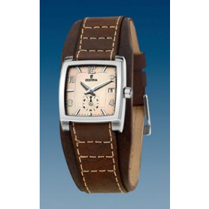 Watch strap Festina F16181-7 Leather Brown 17mm