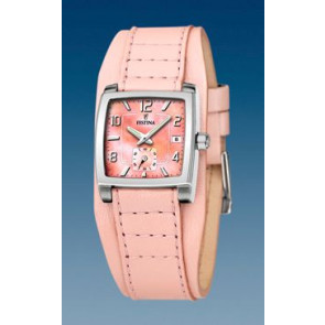 Watch strap Festina F16181-A Leather Pink 17mm