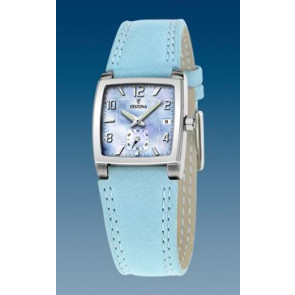 Watch strap Festina F16181-F Leather Light blue