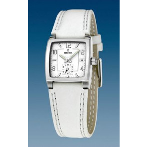 Watch strap Festina F16181-I Leather White