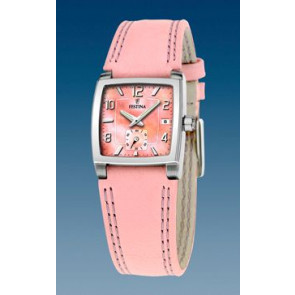 Watch strap Festina F16181-J Leather Pink