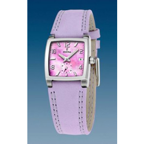 Watch strap Festina F16181-K Leather Violet