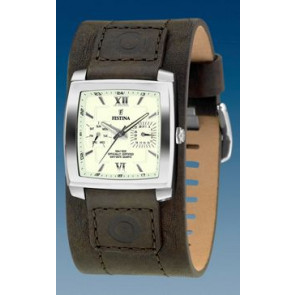 Watch strap Festina F16182-2 Leather Green 22mm