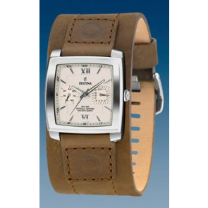 Watch strap Festina F16182-3 Leather Light brown 22mm