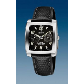Watch strap Festina F16182-B Leather Black 22mm