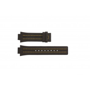 Festina watch strap F16224-7 Leather Brown 14mm + yellow stitching