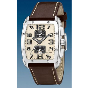 Watch strap Festina F16259/2 Leather Brown