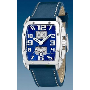 Watch strap Festina F16259/3 Leather Blue