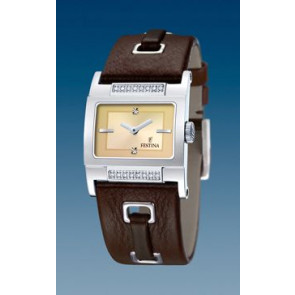 Watch strap Festina F16325-3 Leather Brown 24mm