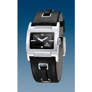 Watch strap Festina F16325-4 / F16325-5 Leather Black 24mm