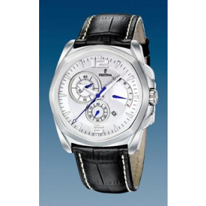 Watch strap Festina F16354-1 Croco leather Black 24mm