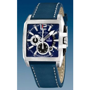 Watch strap Festina F16393 / F16393-A Leather Blue 24mm